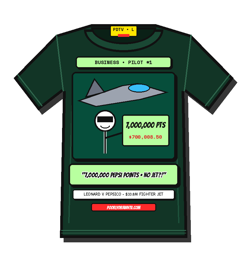 7,000,000 Points Harrier Jet Tee Mockup
