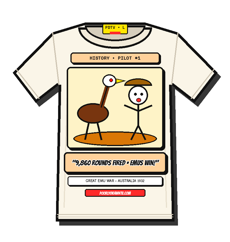 Great Emu War Undefeated Tee Mockup